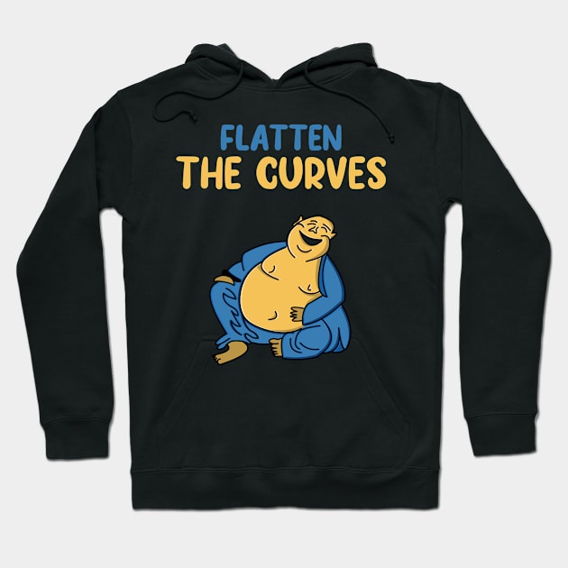 Quarantine Pizza Fries - Flatten The Curves GYM Fitness Sports Hoodie by sheepmerch